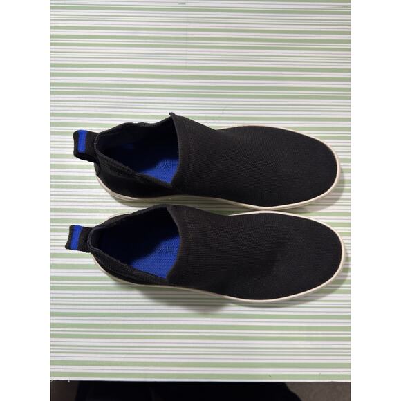 Rothy's Women’s The Chelsea Boot Black Knit Pull On Ankle Shoes Size 8 Comfy - Picture 6 of 9